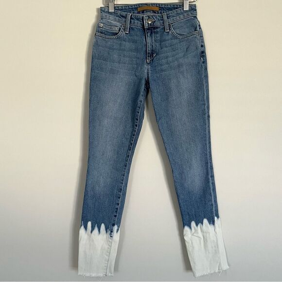 Joe's Jeans Bleach Dipped Icon Mid Rise Skinny Ankle Jeans, Size 24 NWOT - Picture 3 of 11
